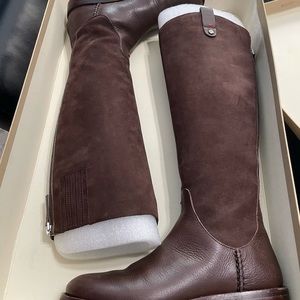 Brown Suede/leather knee high boots